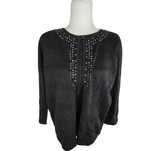 Alfred Dunner Black Layered Sweater Size Medium 